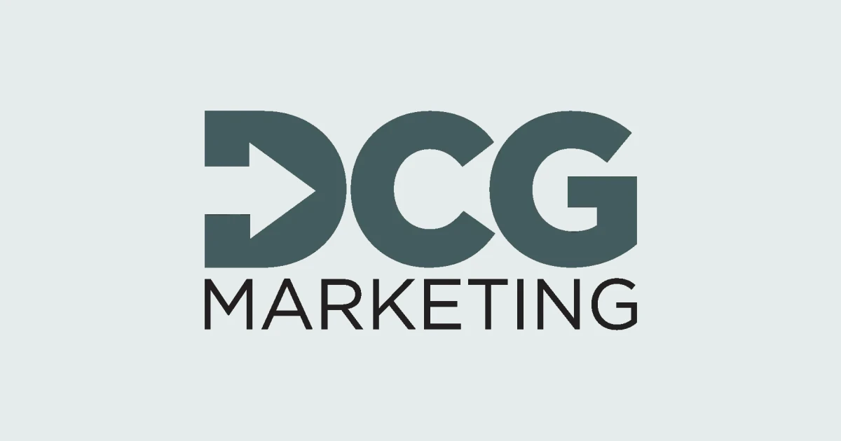 DCG Marketing logo on a pale green background